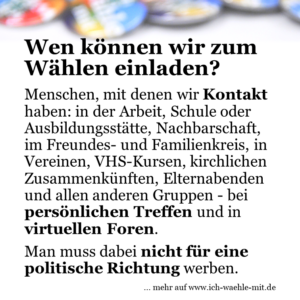 Wen können wir zum Wählen einladen?