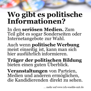 Wo gibt es politische Informationen?